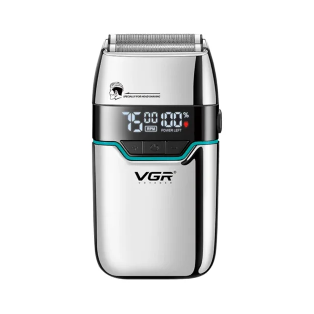 ماشین اصلاح صفرزن وی جی آر مدل VGR V-350 با تیغه فویلی دوگانه و نمایشگر LED