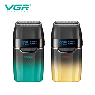 ماشین اصلاح صفرزن وی جی آر مدل VGR V-308 با تیغه فویلی دوگانه و بدنه فلزی