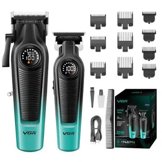 اقلام همراه ست ماشین اصلاح و خط زن حرفه‌ای وی جی آر مدل VGR V-196 و V-996 دوکاره