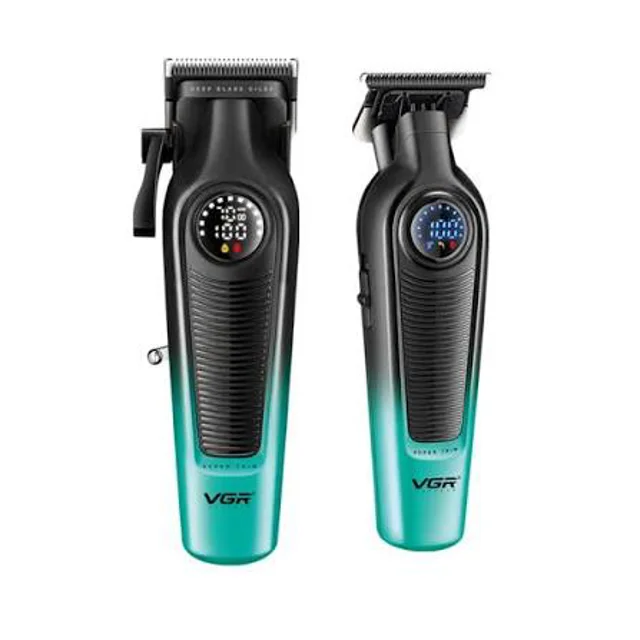 ست ماشین اصلاح و خط زن حرفه‌ای وی جی آر مدل VGR V-196 و V-996 دوکاره