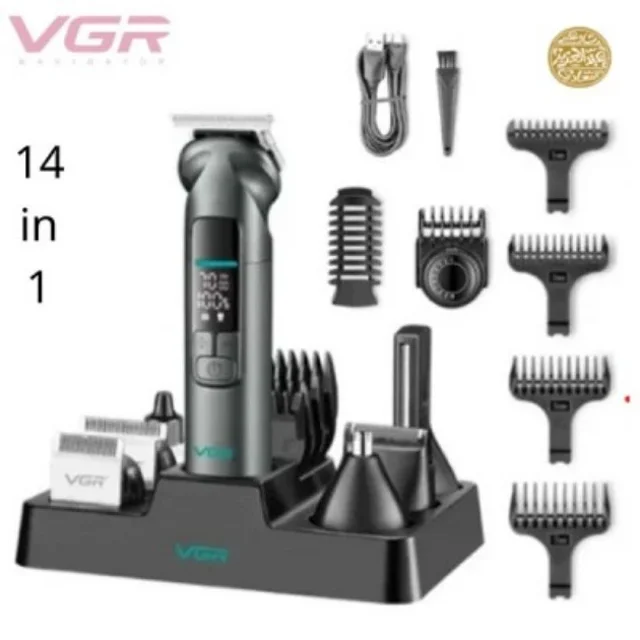 اقلام همراه کیت اصلاح حرفه‌ای وی جی آر مدل VGR V-096 چهارکاره مناسب سر، صورت و بدن
