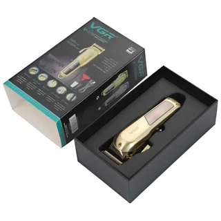 ماشین اصلاح سر و صورت VGR مدل V-278 حرفه‌ای شارژی با نمایشگر دیجیتال