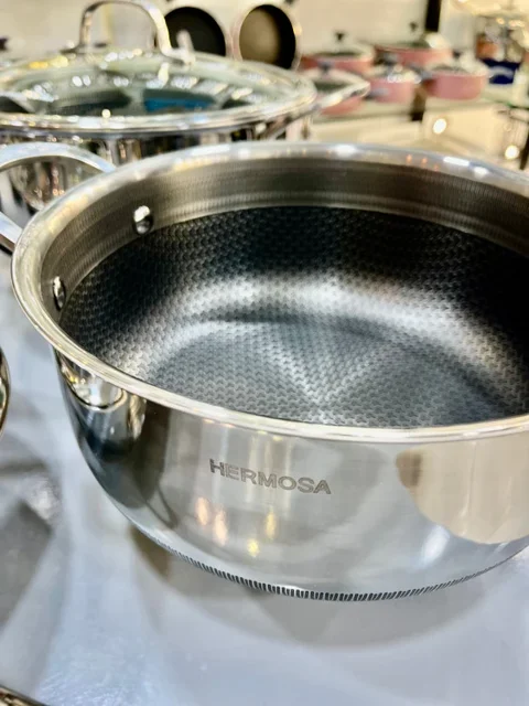 Hermosa 14\-Piece Stainless Steel Cookware Set with Laser Bottom
