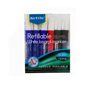 ماژیک وایت بورد شارژی مدل keyite بسته ۱۲ عددی